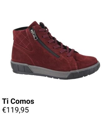 Ti Comos veterboot suede bordeaux rood herfst trend uitneembaar voetbed