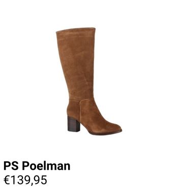 PS Poelman bruine suede knie laars