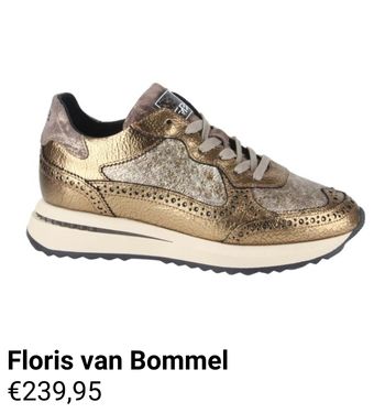 Floris van Bommel gouden damessneakers