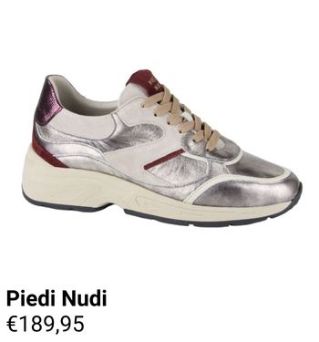 Piedi Nudi damessneakers metallic