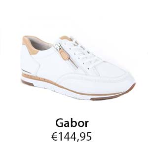 Gabor sneaker wit cognac