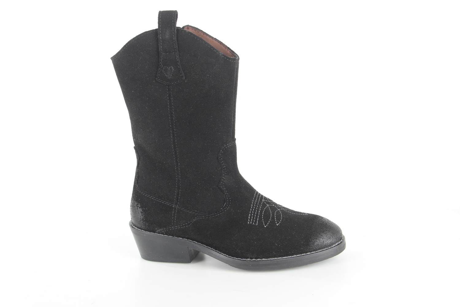 Garvalín botas para niña de charol color negro y cordón de terciopelo
