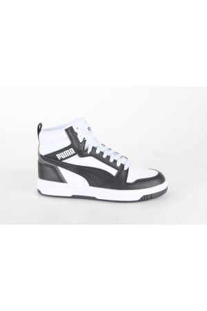 Puma Puma rebound v6 mid jr 01 White-Black-Shadow Gray