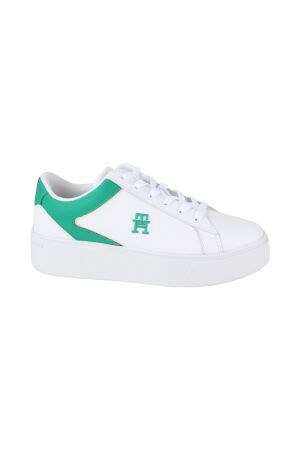 Tommy Hilfiger Tommy Hilfiger th platform court sneaker 0K4 White/Olympic Green Tommy Hilfiger Tommy Hilfiger th platform court sneaker 0K4 White/Olympic Green