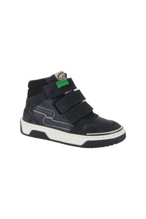 Develab Develab boys mid cut sneaker 3velcr 696 Blue Combi Waxed