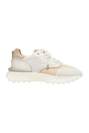 Fred De La Bretoniere Fred De La Bretoniere frs1382 sneaker mix suede/leather 3037 offwhite/sand