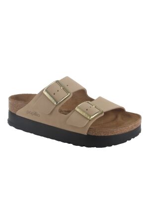 Birkenstock Birkenstock arizona pap flex platform nubuk leather narrow san Sandcastle
