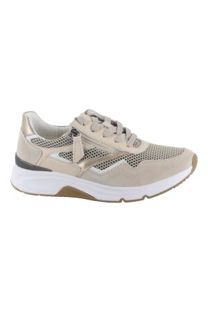 Gabor Gabor rollingsoft sneaker 82 Mesh/Vel/Chevr/Perl beige k./weiss