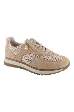 Rieker Rieker sneaker goatsuede/san marino/morelia 62 sepia/beige/marble