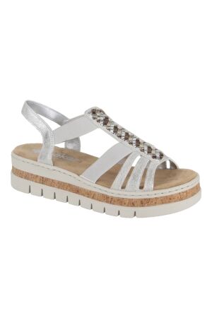 Rieker Rieker sandaal aleria 90 fog-silver Rieker Rieker sandaal aleria 90 fog-silver