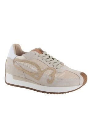 Fred De La Bretoniere Fred De La Bretoniere yentl sign sneaker satin sand 2504 Sand
