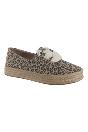 Toms Toms espadrille carolina lace up leopard  BEIGE