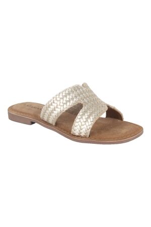 Lazamani Lazamani slipper - puck woven Gold Lazamani Lazamani slipper - puck woven Gold