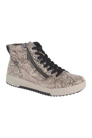 Rieker Rieker veterboot python 64 beige-schwarz Rieker Rieker veterboot python 64 beige-schwarz
